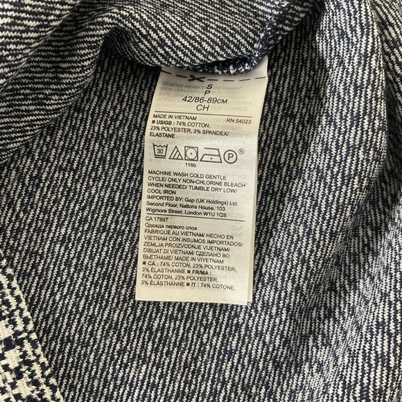 Banana Republic Black White Top Button Back Sleeveless Top Women Size Small NWT - Picture 6 of 7